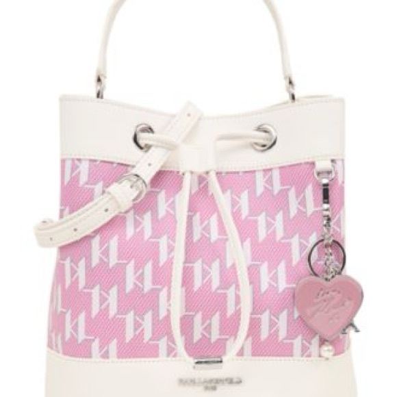 Karl Lagerfeld Handbags - Karl Lagerfeld Pink and Cream Shoulder Bag, NWT